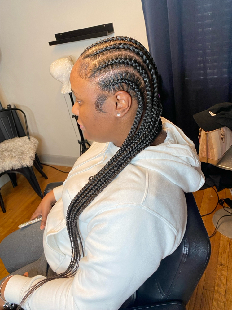 Feed in Braids to the back