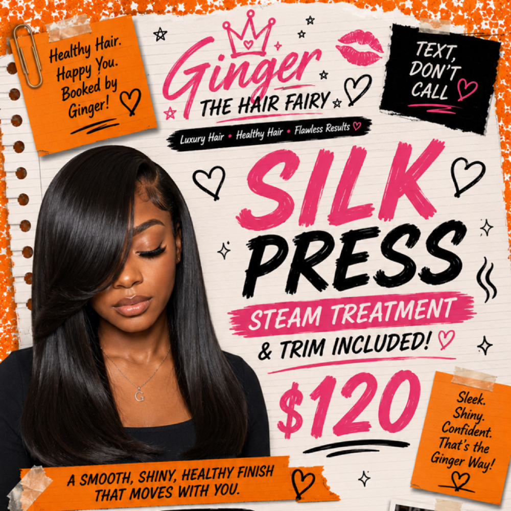 Too Pressed Silk Press Service at Fairy land studio in San Antonio, TX