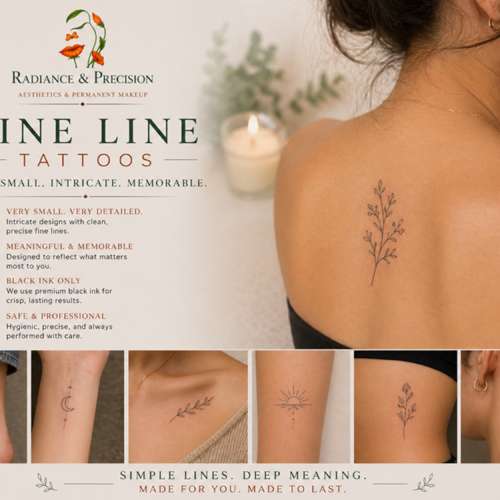 Fine Line Tattoo Black 3-4inches at Radiance & Precision Aesthetics LLC in Fort Myers, FL