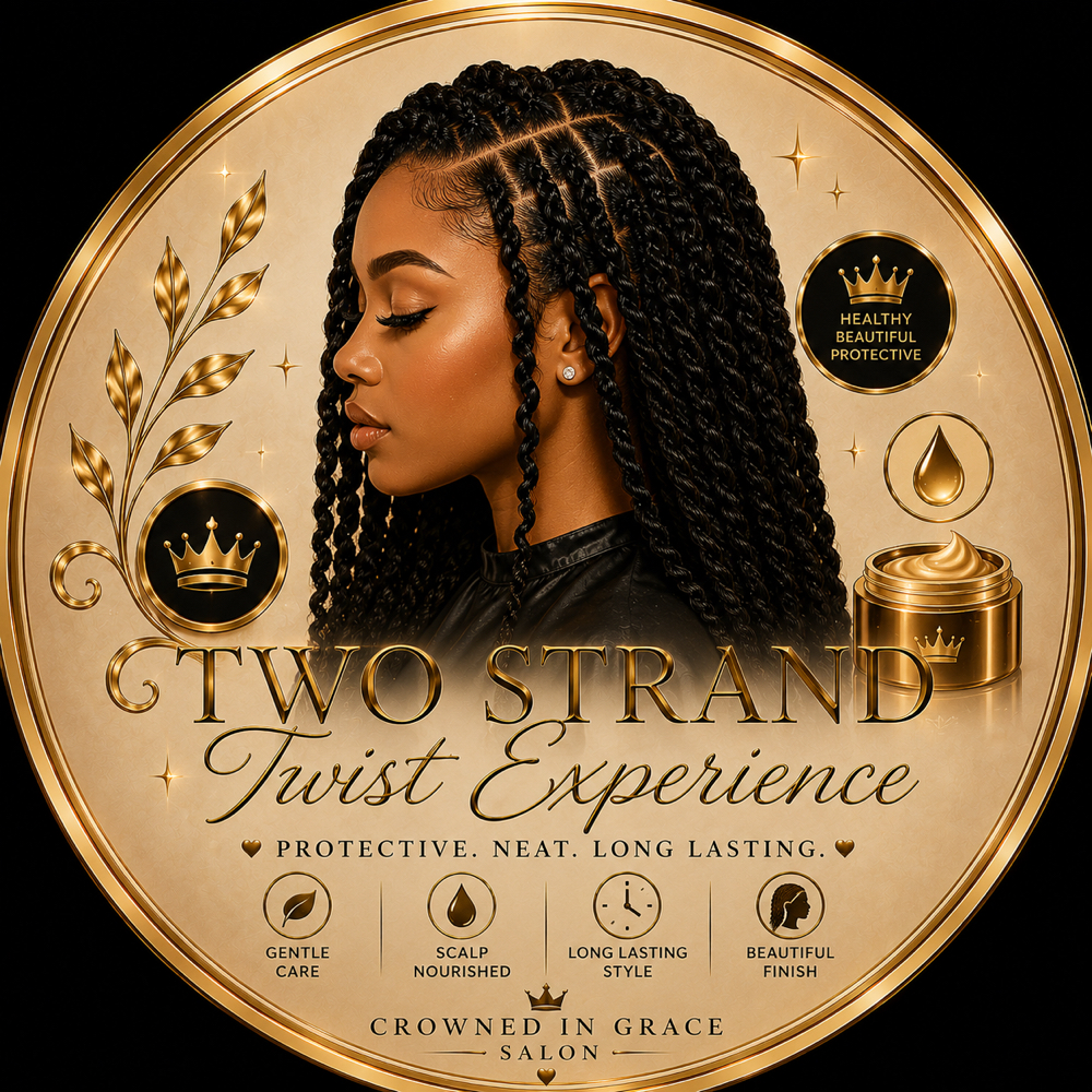 Two Strand Twist at Crowned in Grace Salon in Pearland, TX