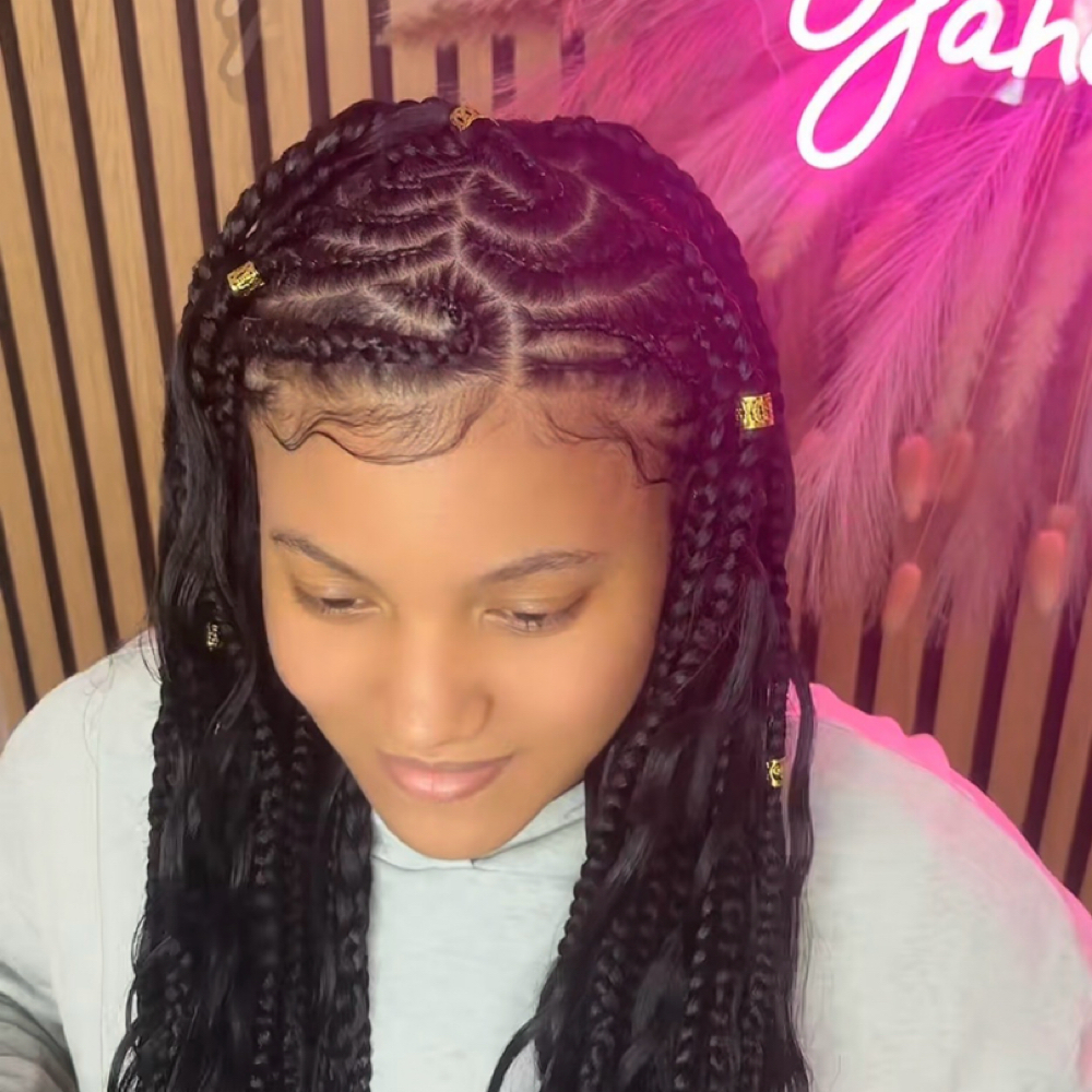 Fulani Boho Braids at Yanelis Braids in Port Richey, FL