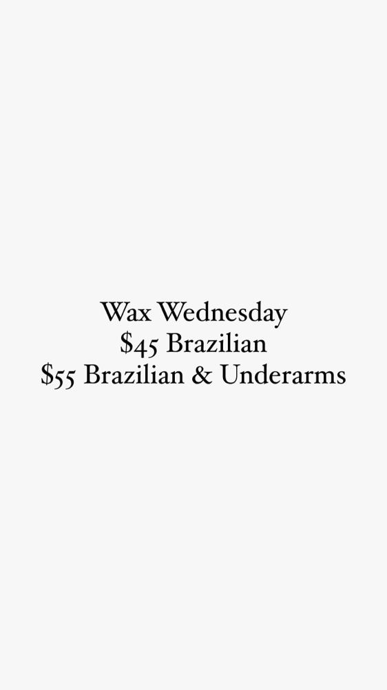 Wax Wednesday Special