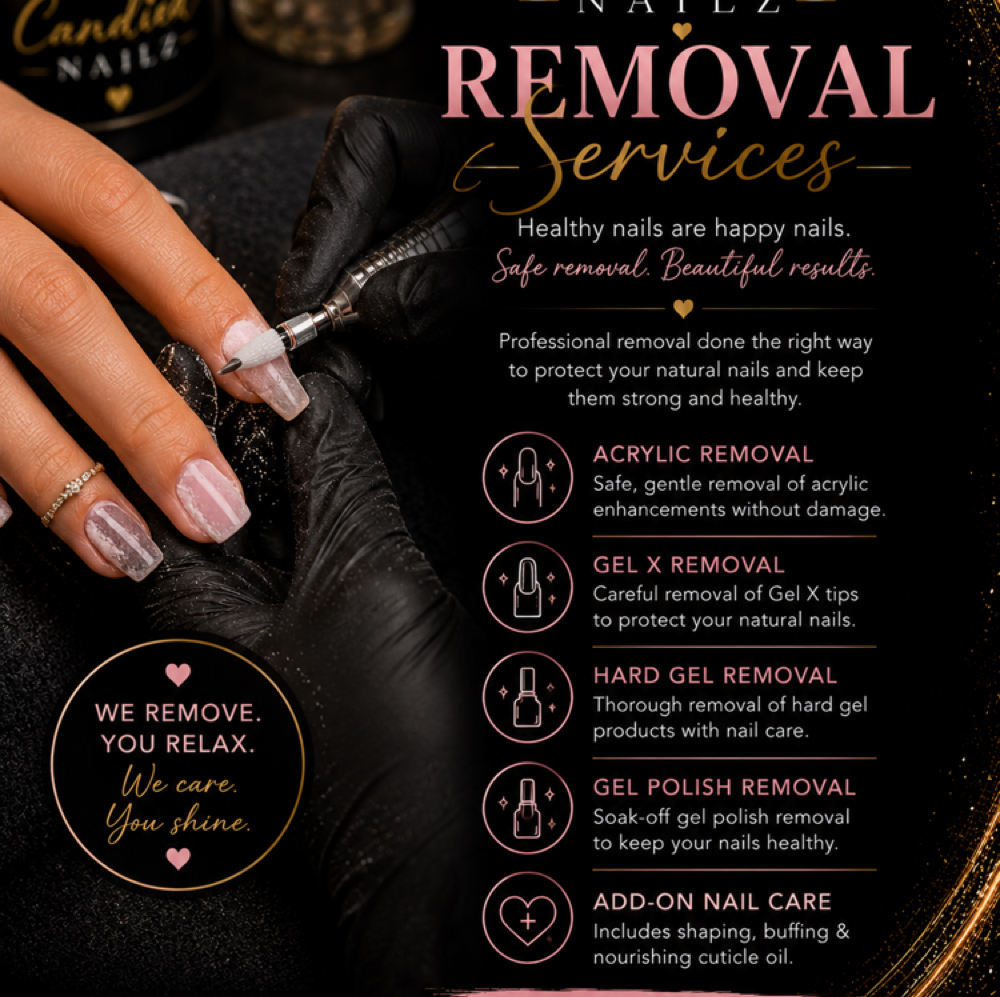 Acrylic Removal at Candied Nailz in Bowling Green, OH
