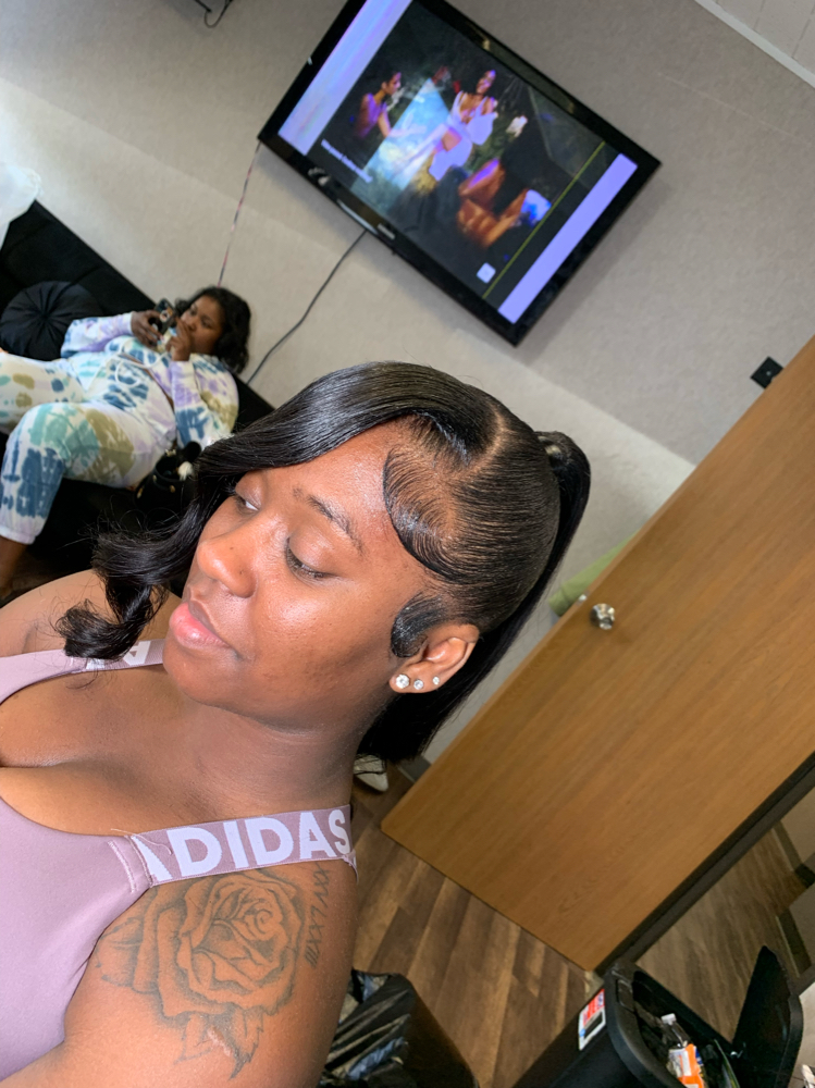 High Ponytail With Bang at Hair Styles By Madi in Oakpark, MI