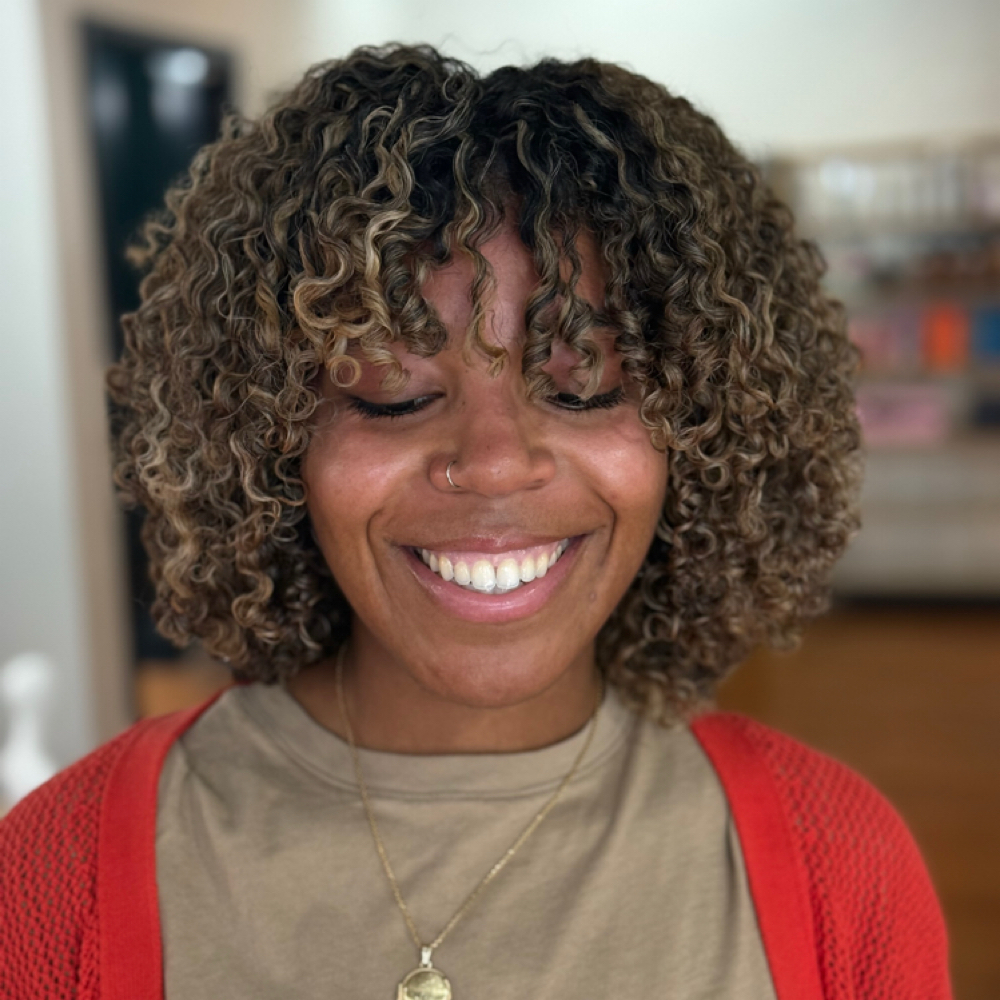Curly Highlights/ Pintura at The Curl Pin in Alexandria, VA