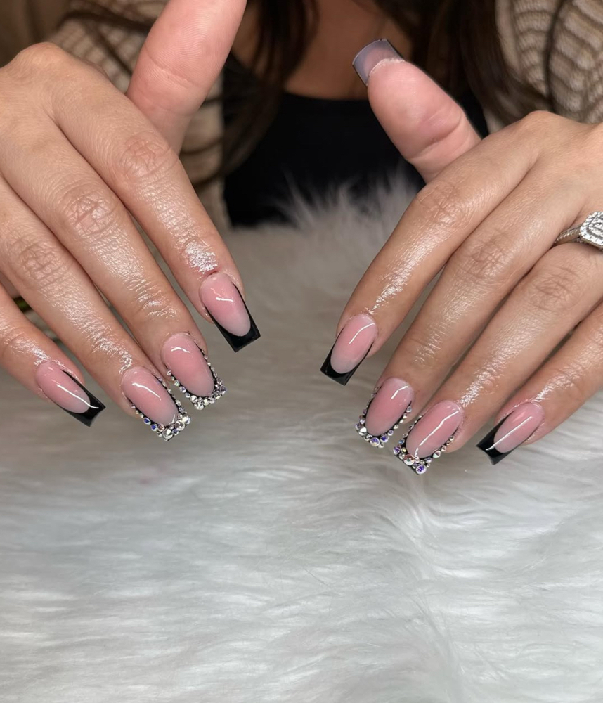French Tip Full Set at GlossMe Nails in Watford City, ND