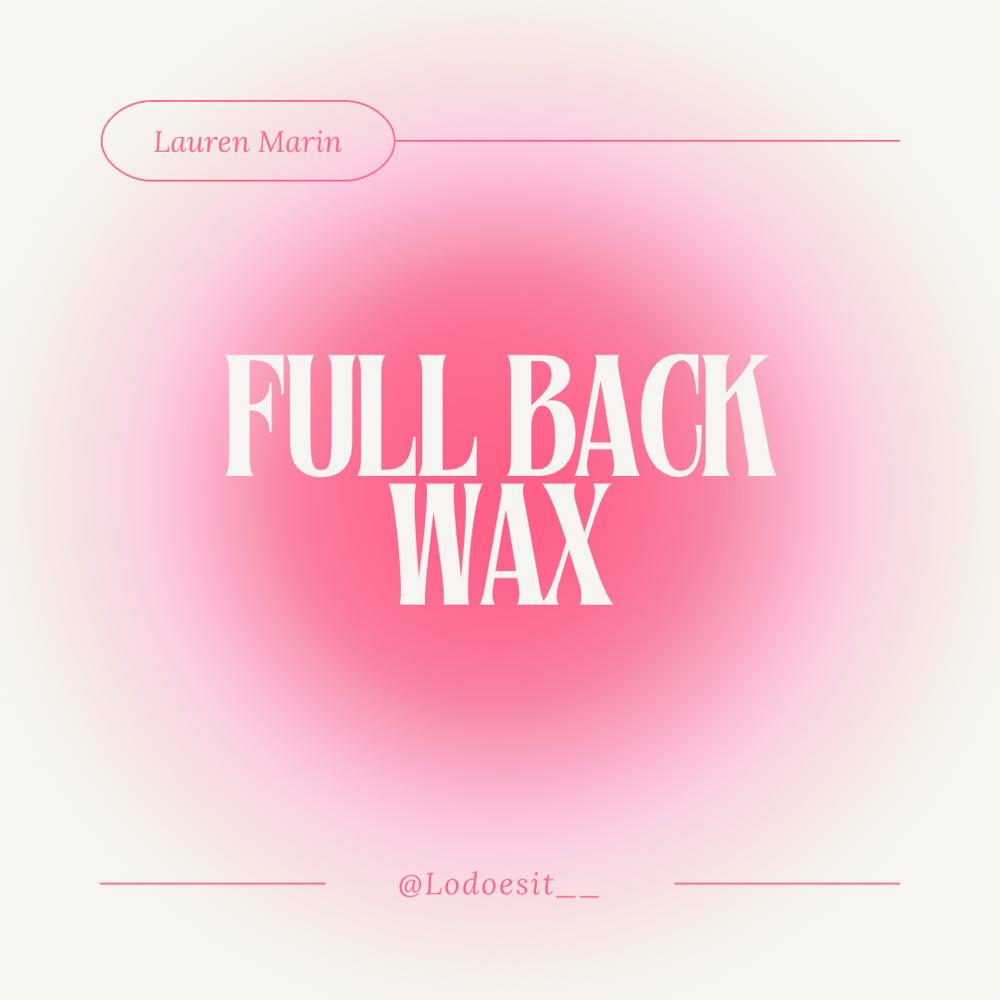 Full Back Wax