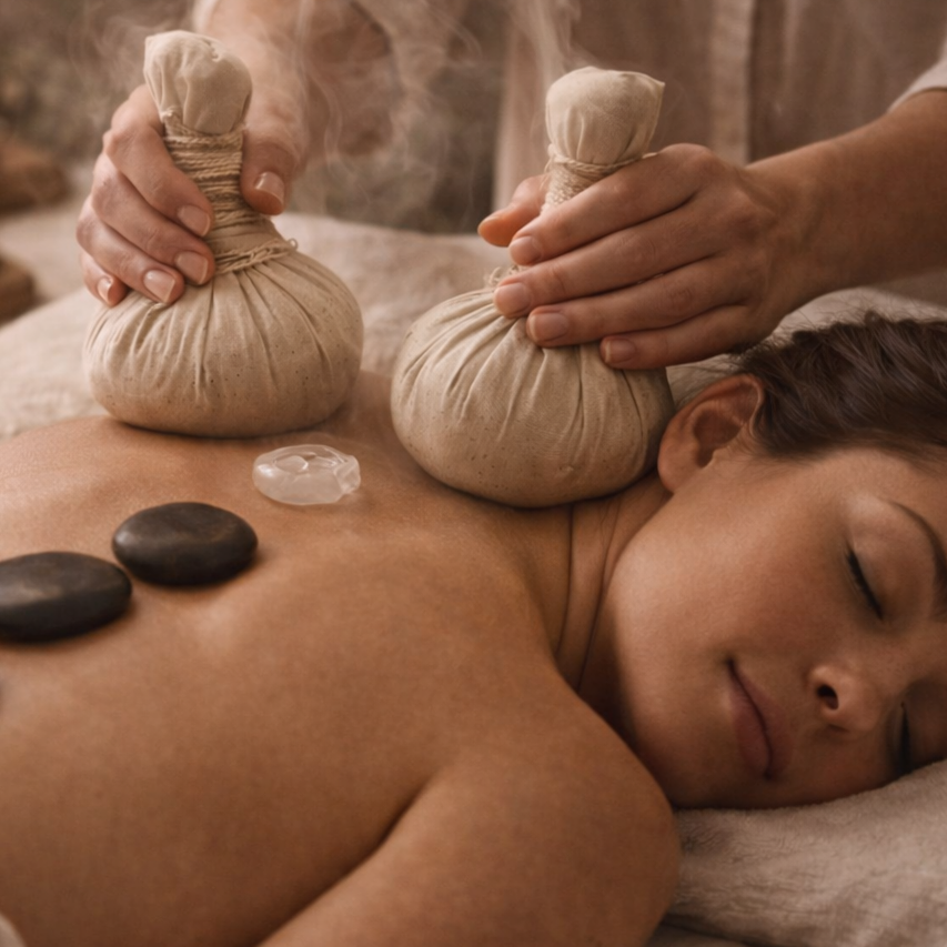 Herbal Poultice Massage at CAMP Wellness Studio in Victor, NY