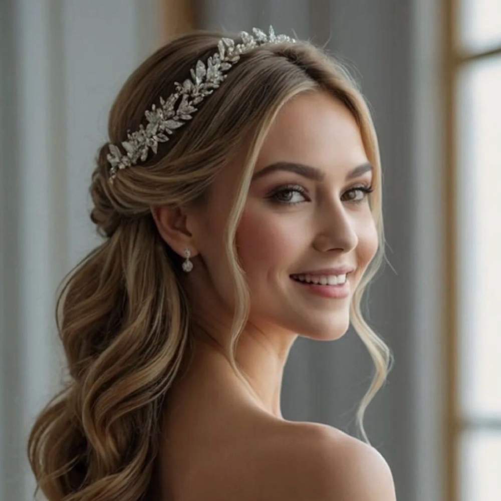 Bridal makeup and natural hairstyle at Samantha Guzman in Beltsville Md, MD