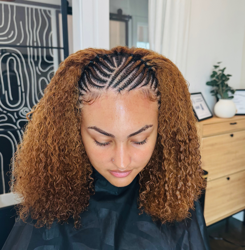 Half Stitch Braids/ Natural Hair