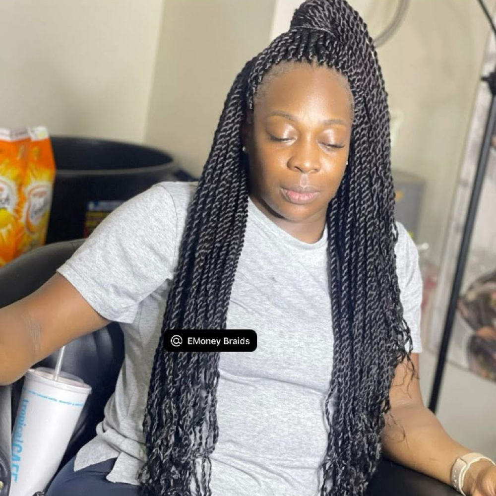 Senegalese Twist at E-Money Braidz in Memphis, TN