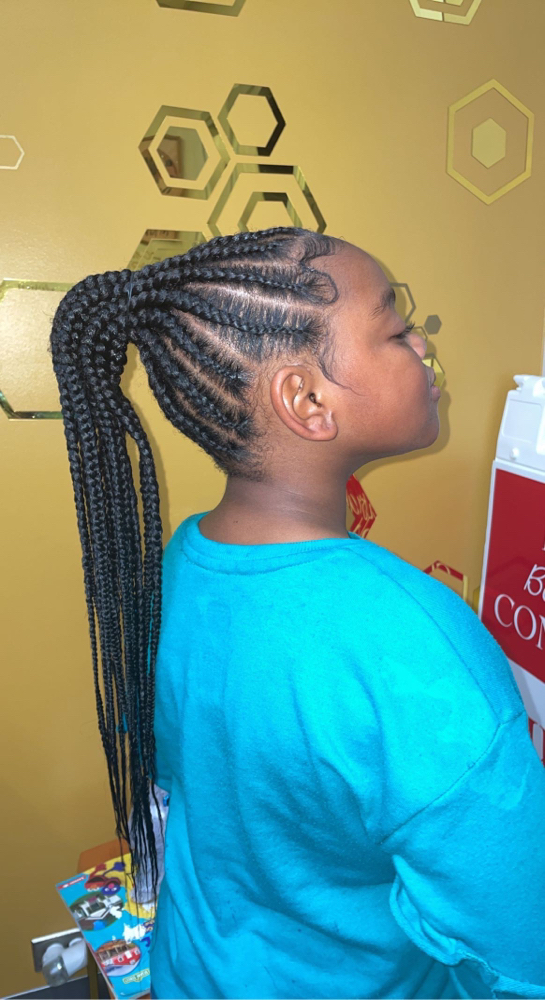 Medium feed-In Braid Ponytail