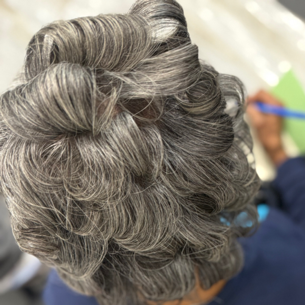 Senior Silk press at GraceHair in Memphis, TN
