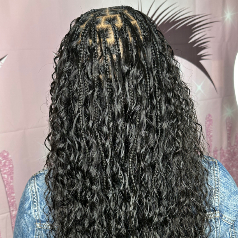 MEDIUM BOHEMAIN BRAIDS at Quin's Hair Braiding in Upper Marlboro, MD