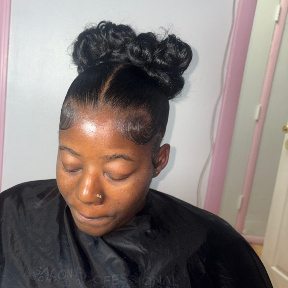 2 Buns at Crowned Beauty Studios LLC in Detroit, MI
