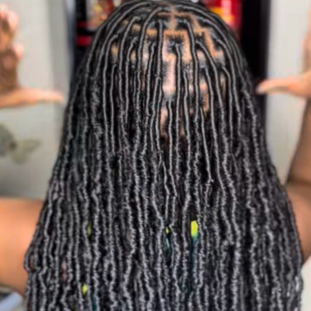 Faux Soft Locs at Afrokreyol braiding salon in Plantation, FL