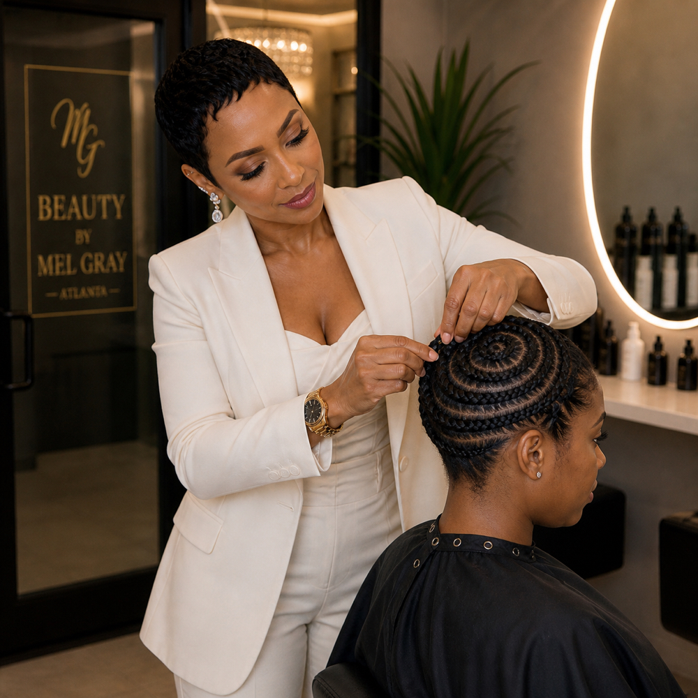 Traditional Braided Down Sew In at Beauty By Mel Gray in Atlanta, GA