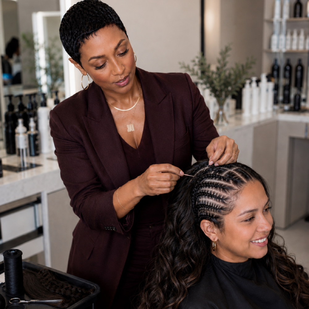 Traditional Braided Down Sew In at Beauty By Mel Gray in Atlanta, GA