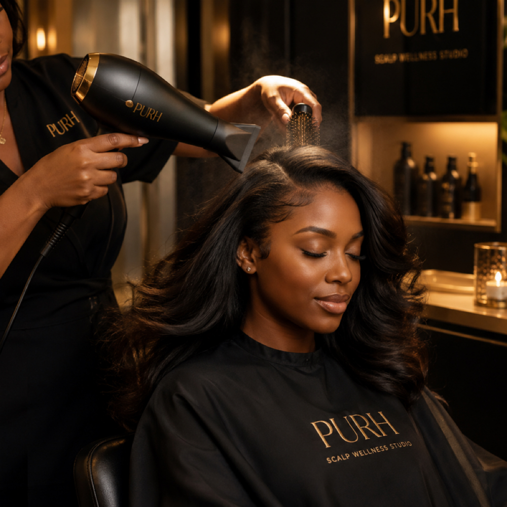 Blowout & Style Upgrade at PURH Scalp Wellness Studio in Florence, SC