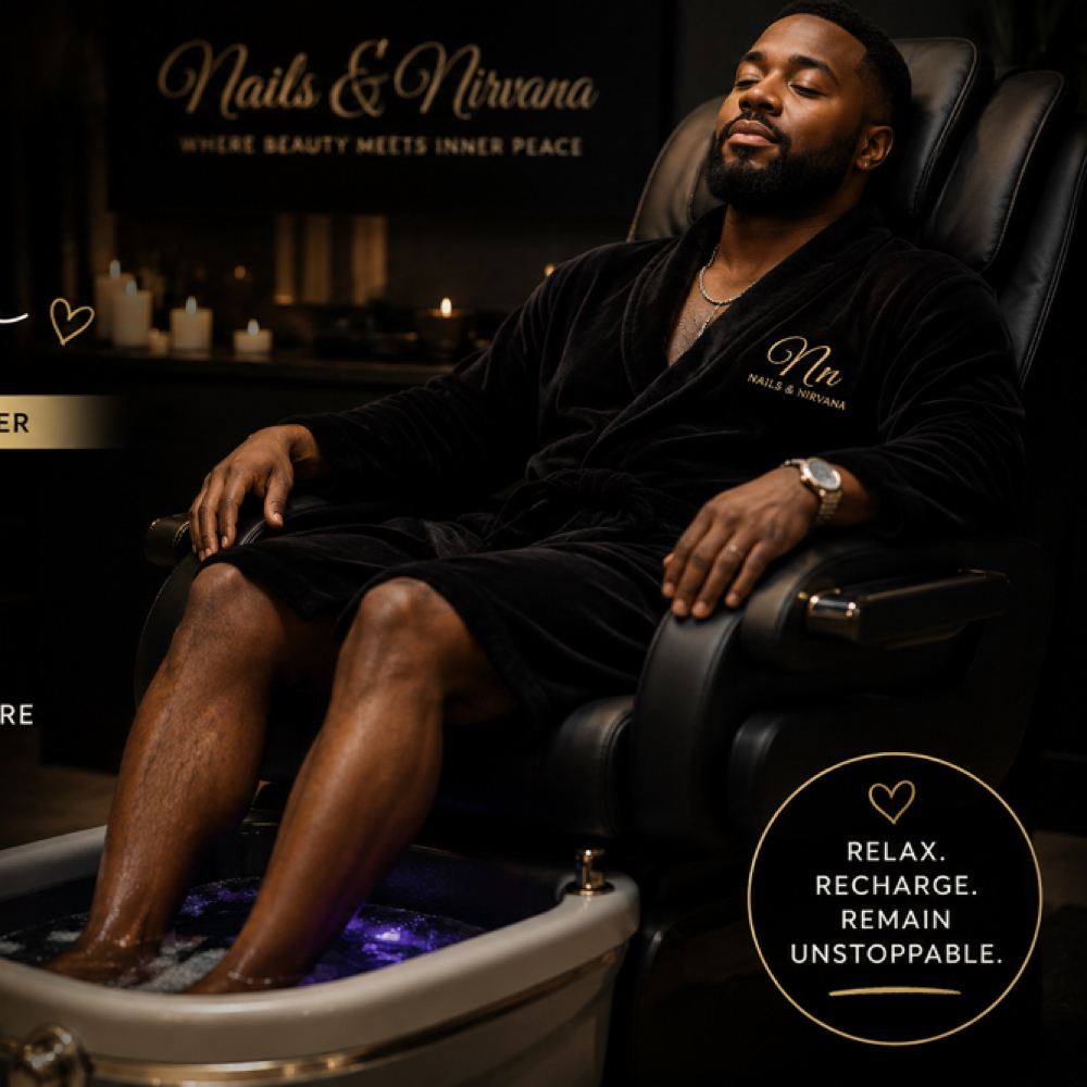 Men Need Love Too Mani /Pedi at Nails & Nirvana in Raleigh, NC