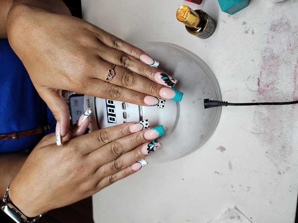 Creative French Full Set Medium at Tenia Does Nails in Saraland, AL