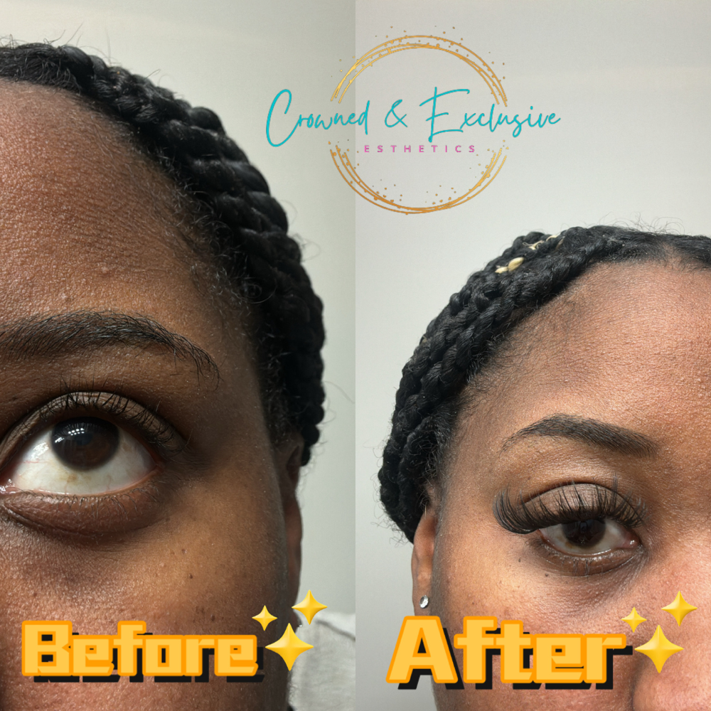 Cluster Lashes Any Size at Crowned Exclusive Esthetics in Kansas City, MO