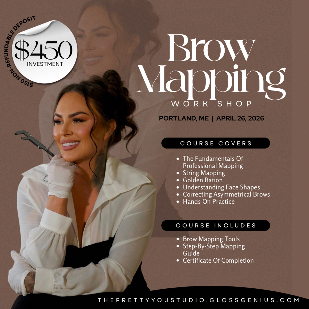 Brow Mapping Work Shop 4/26 at The Pretty You Studio in Portland, ME
