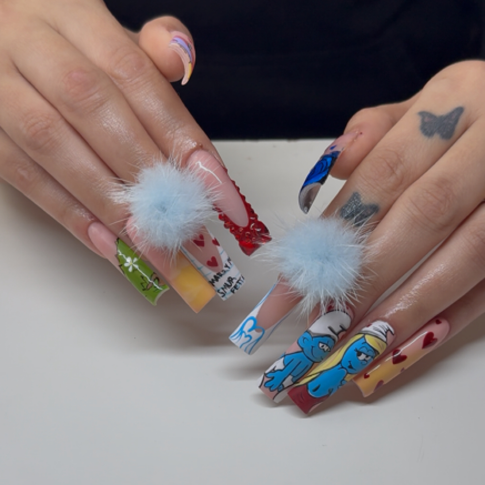 Full Set Xxlong at Jlee Nails in Springfield, MA