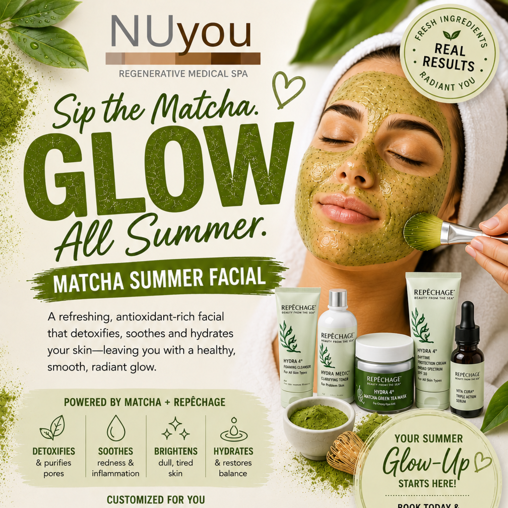 Matcha Summer Facial at NUyou Regenerative Medical Spa in Bartlesville, OK