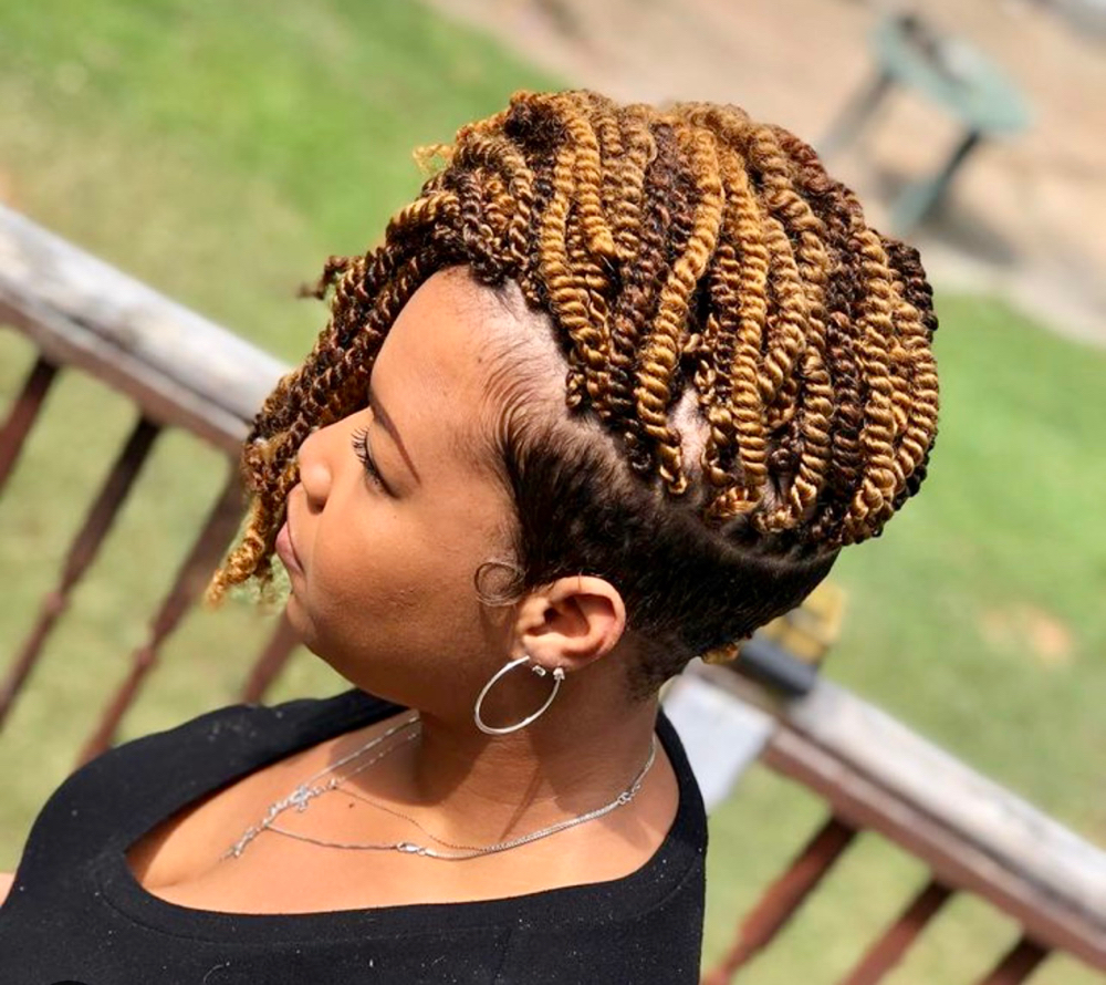 Crown Only Two Strand Twist/AddHair at U N I FOR HAIR LLC in North Charleston, SC