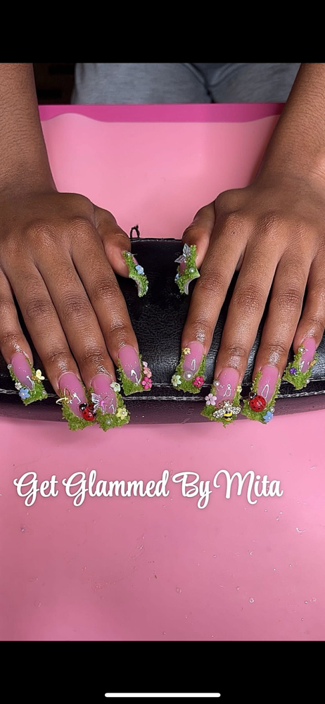 Grass Nails at Get Glammed By Mita LLC in Greenville, NC