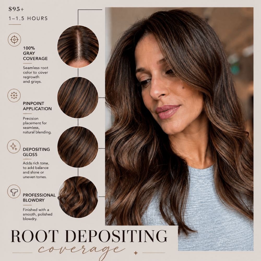 Root Depositing Coverage at Jenn Rose -Hair Artistry- in Victorville, CA