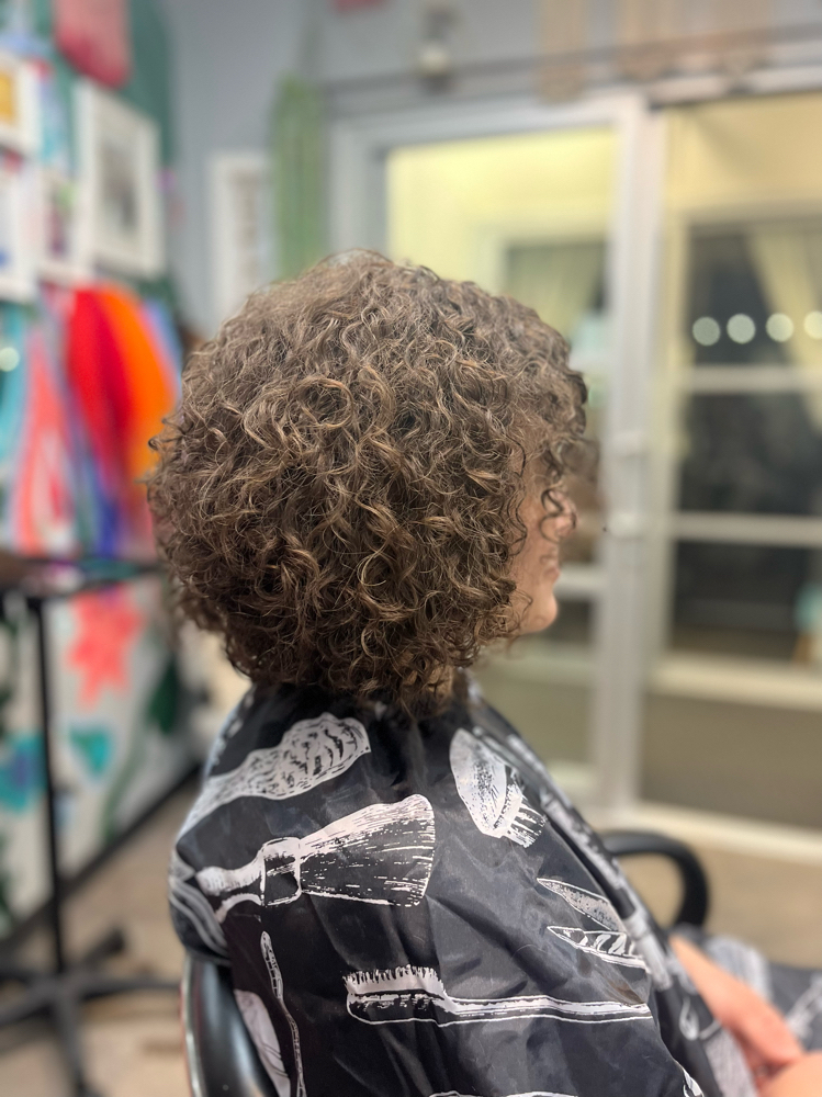 Return Client Curly Haircut & Style