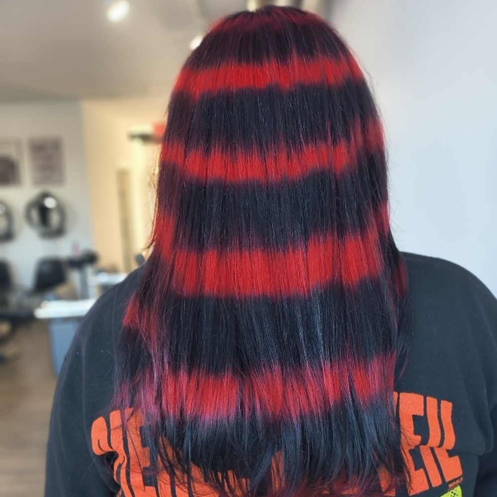 Full Vivid Design at Disco Baby Hair in Fairfield, CT