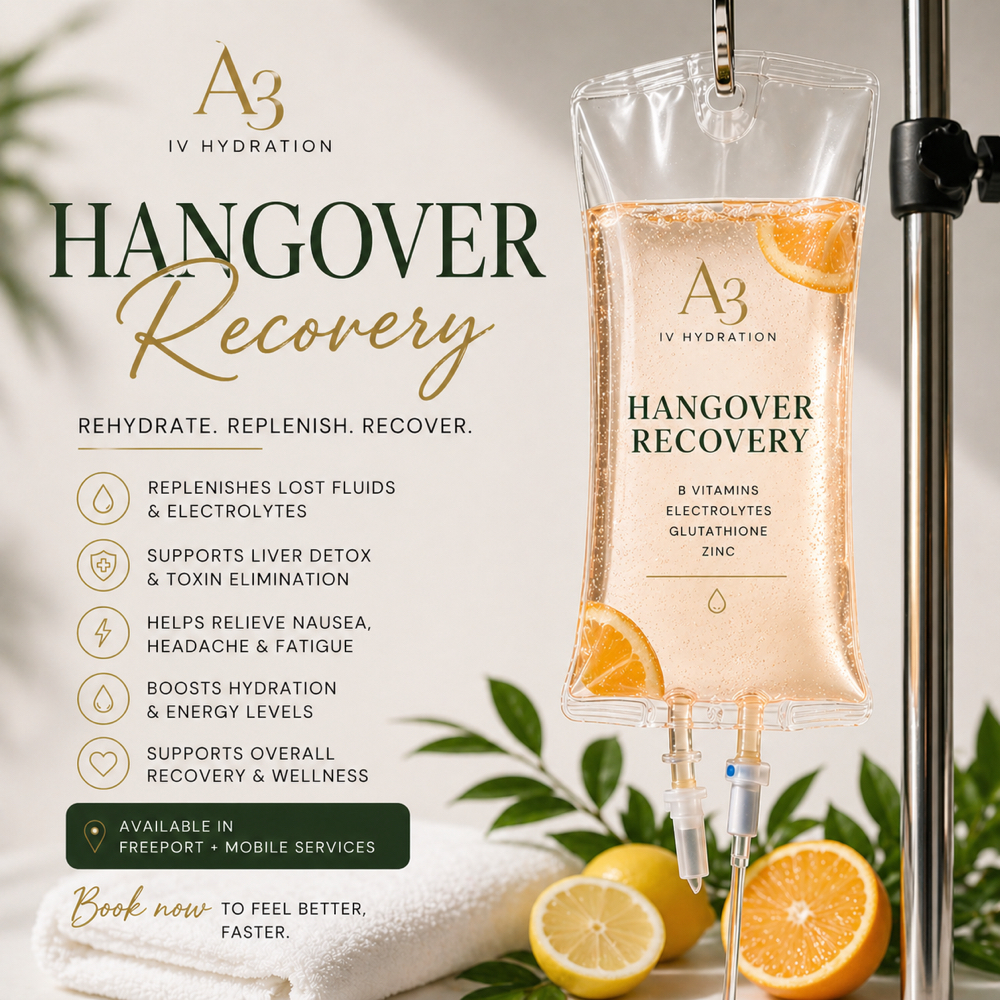 Hangover Recovery IV (On-Demand Mob at A3 Wellness Solutions in Freeport By, NY
