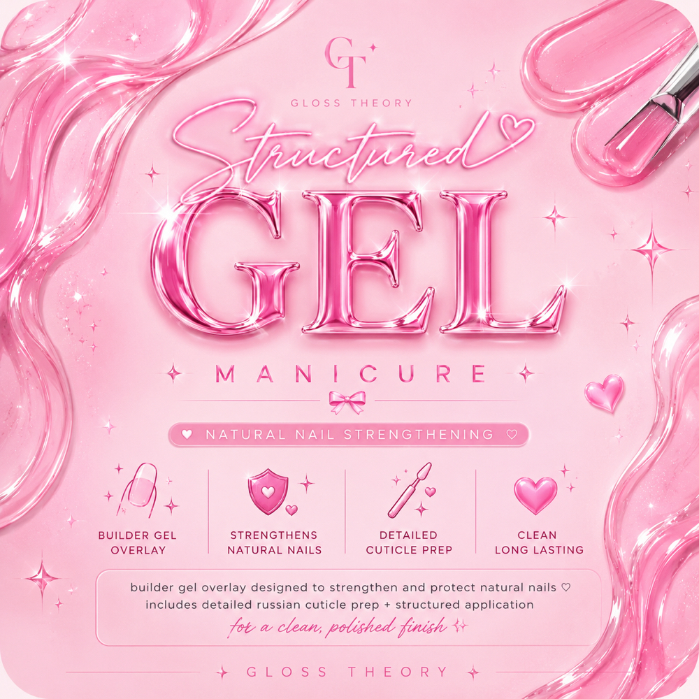 Structured Gel Manicure at Gloss Theory Studio in Carter Lake, IA