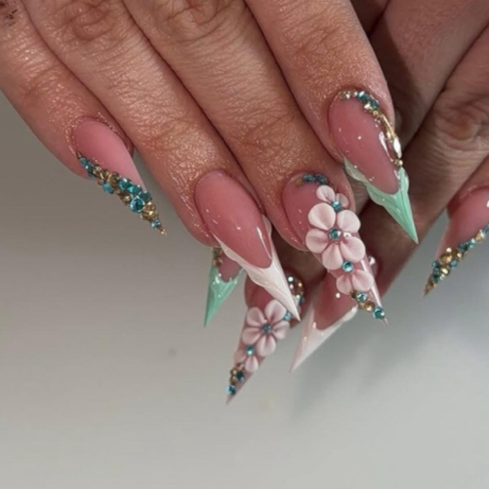 Nail Art Design Acrylic at 🎀Pink Diamond Beauty studio🎀 in Irving, TX