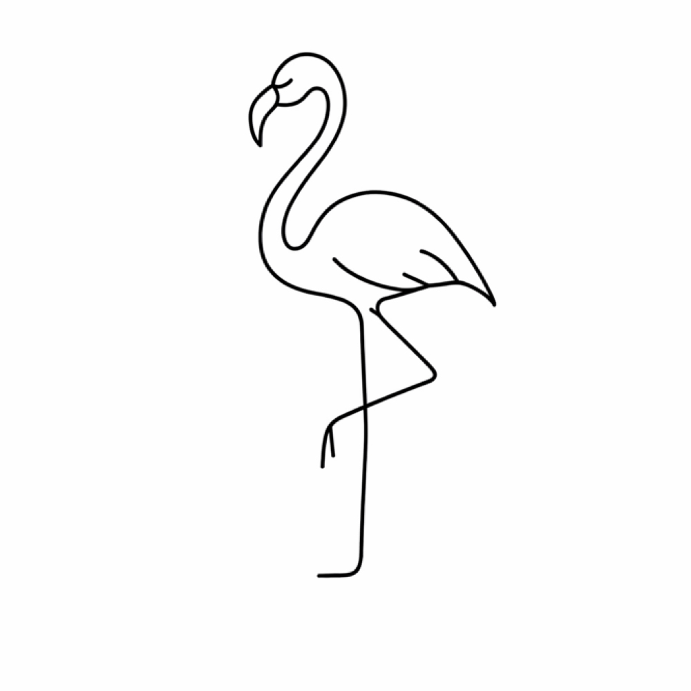 Flamingo Tattoo Design at Elevate Yourself Beauty Parlour in Hobart, IN