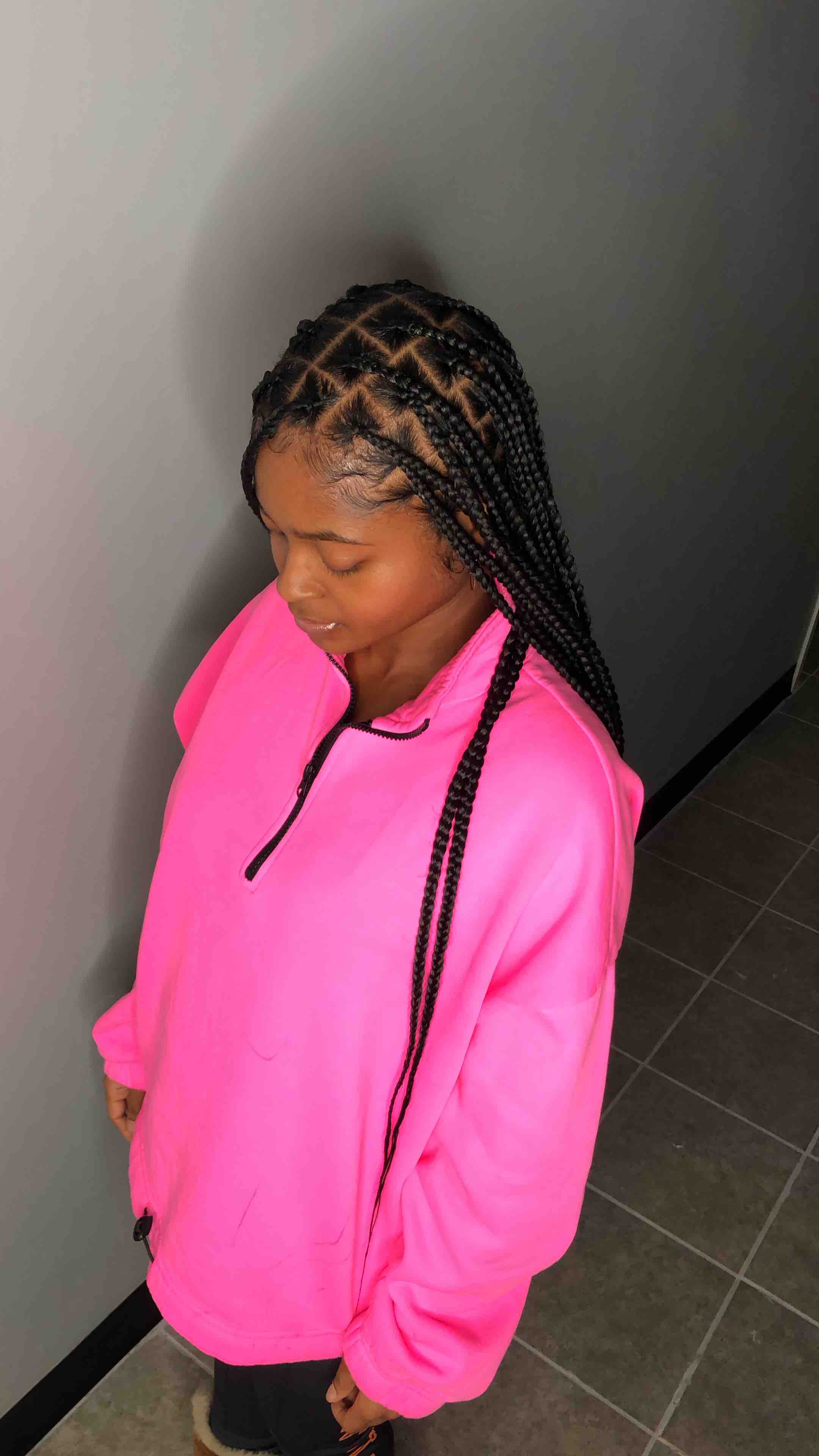 Large Knotless Box Braids