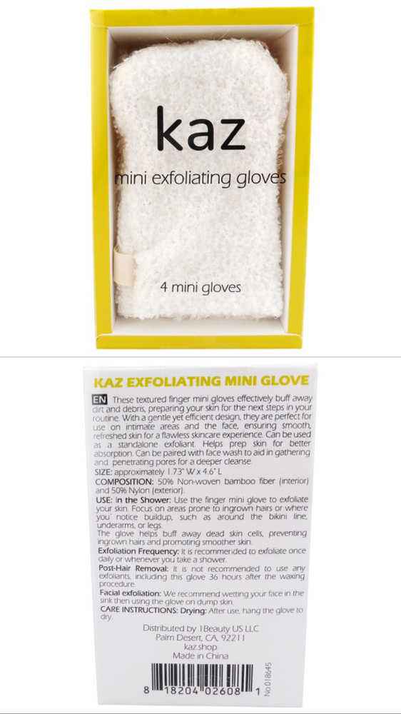 Kaz 4 Pack Exfoliation Gloves