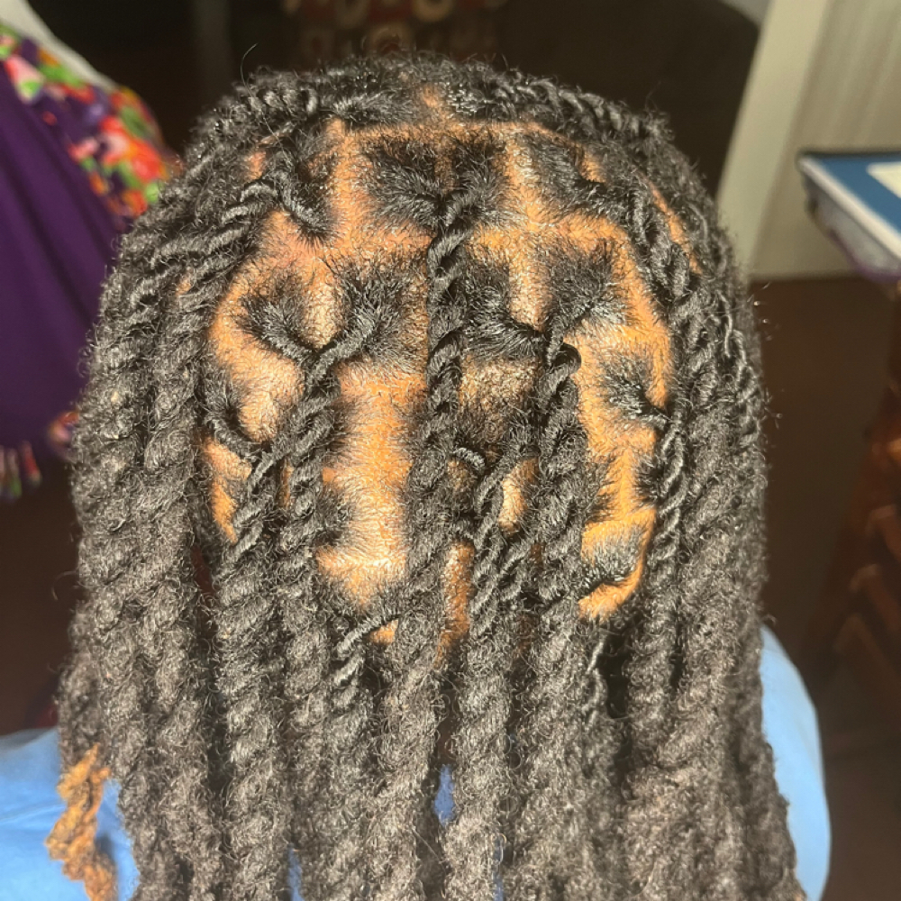 Loc 2 Strand Twist at HDE Hair Studio in Virginia Beach, VA