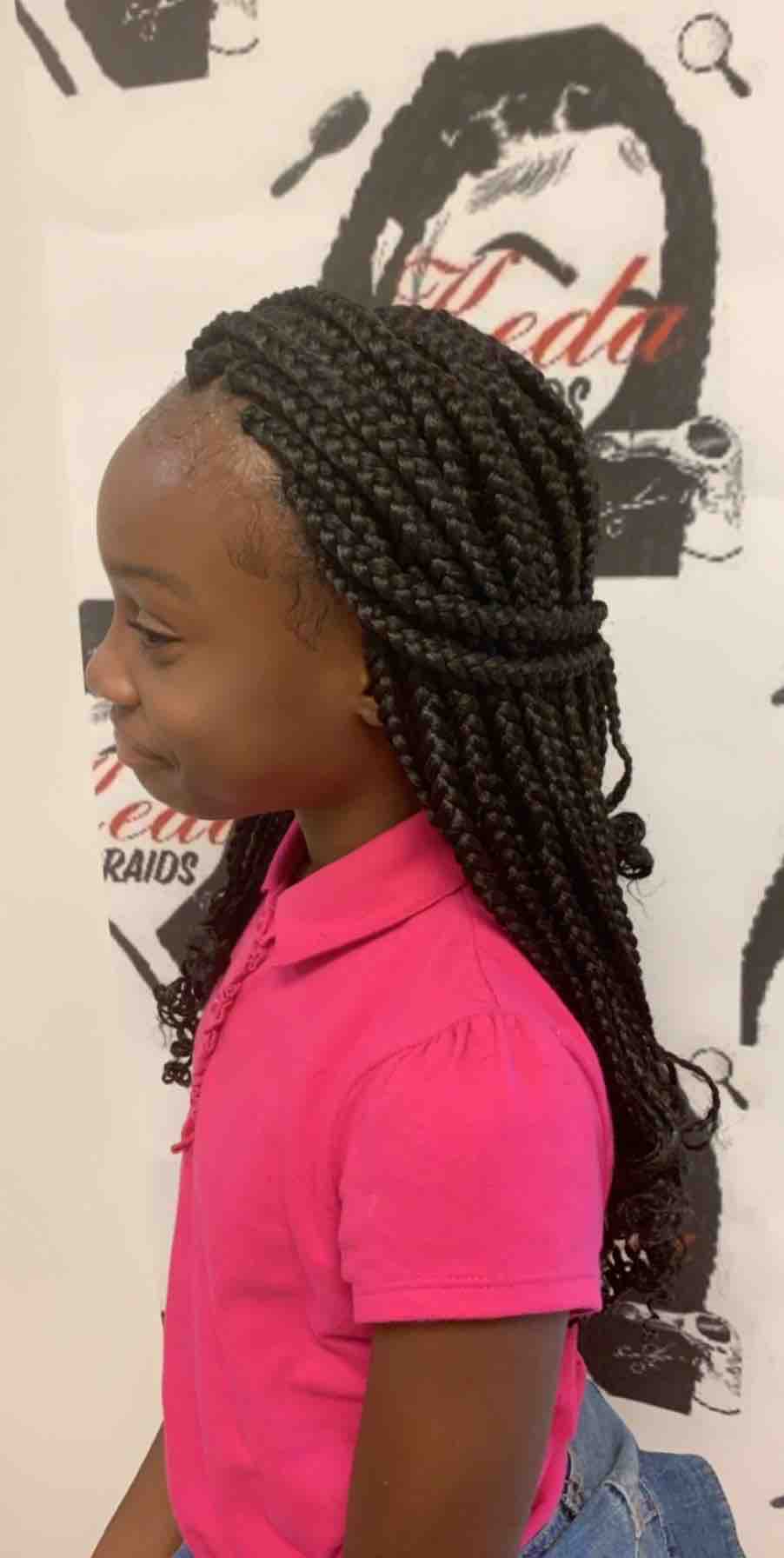 KIDS BOX BRAIDS w/hair 6yrs-8yrs