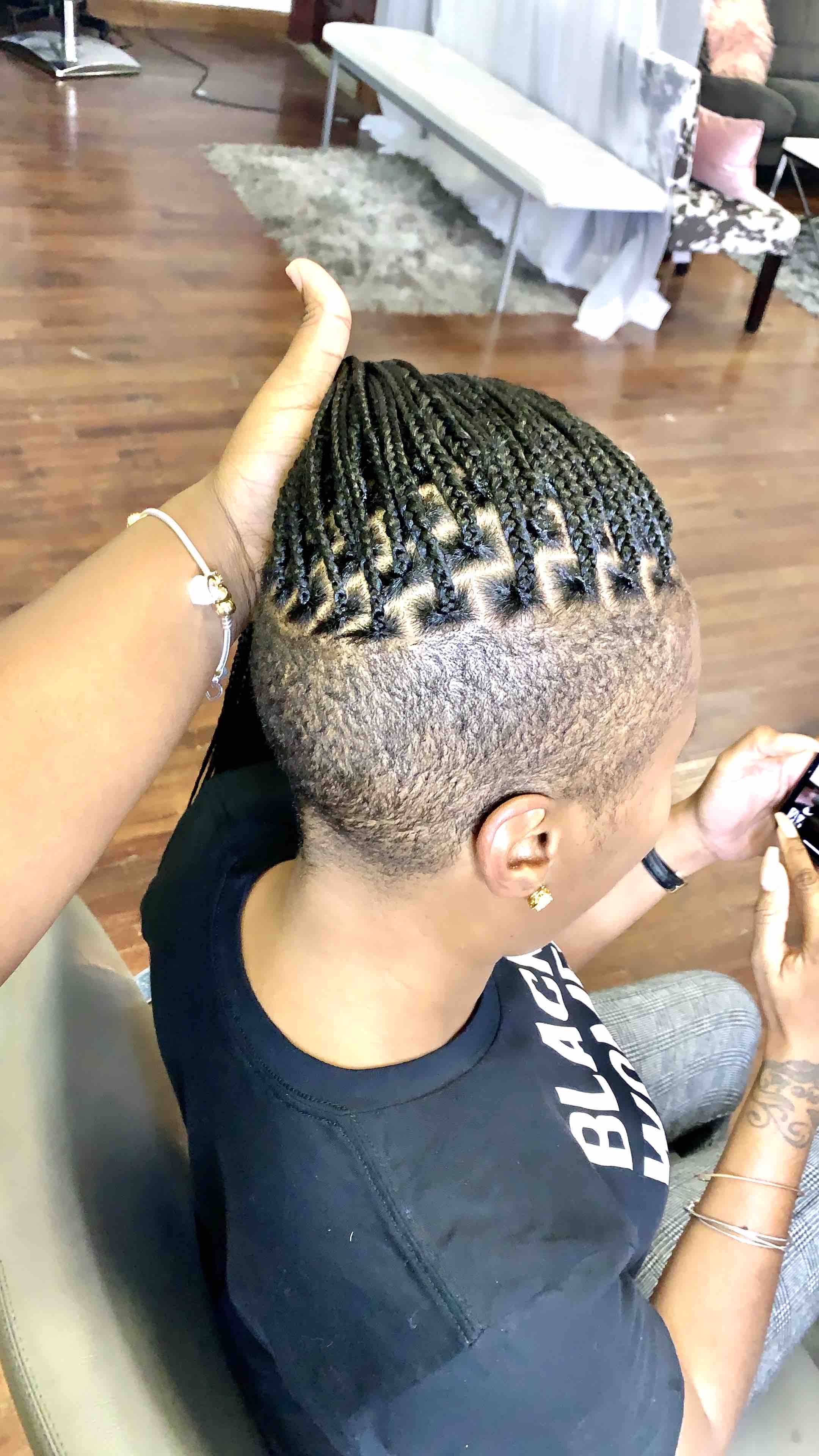 Top Knotless Braids /shaved Sides at Terrilashae in Chicago, IL