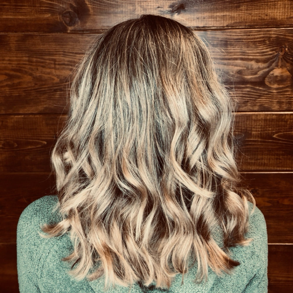 Full foil/ balayage Cut Blwdry at Le posh salon in Merrimac, MA