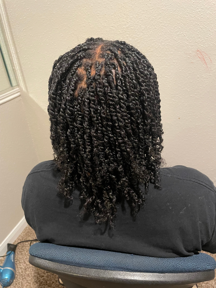 Mini Twist On Natural Hair at Goddesss Hair Vault in Houston, TX