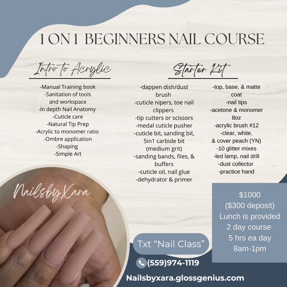 1 on 1 Beginners Nail Course