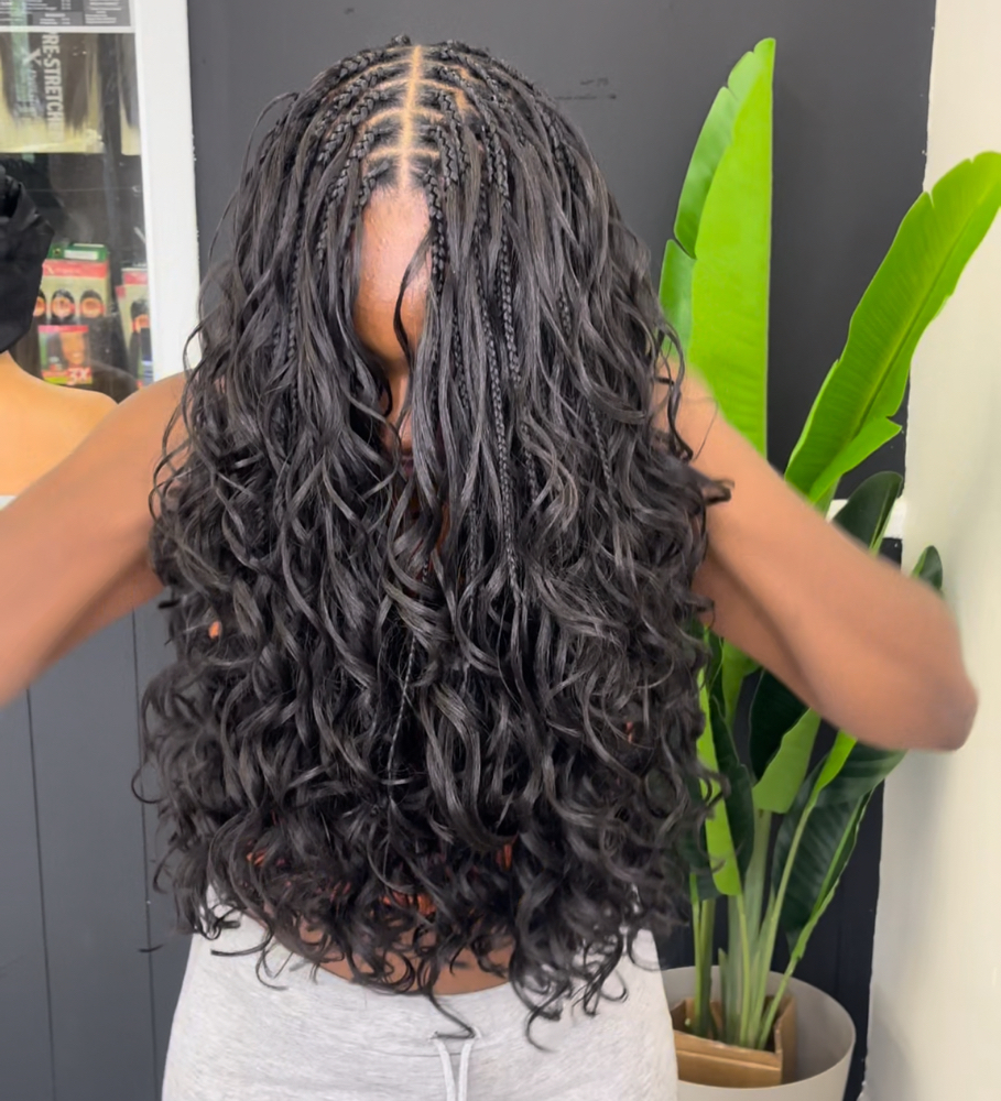French Curl Braids With Boho
