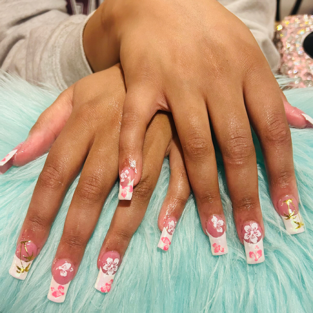 Acrylic Nails New Set/Gel Polish at Glitter & Giggles Nail Spa in Gulfport, MS