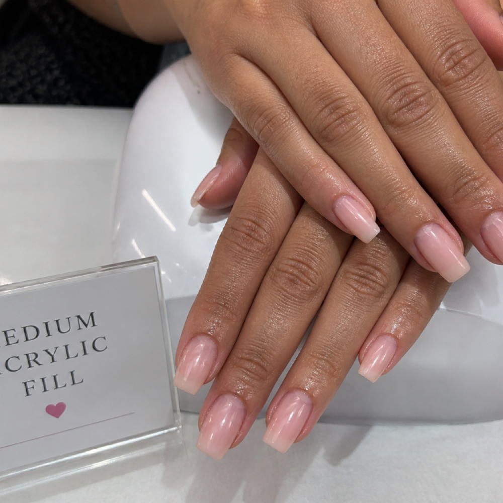 Medium Acrylic Fill at Rosy’s Mobile Nail Care in Lakeland, FL