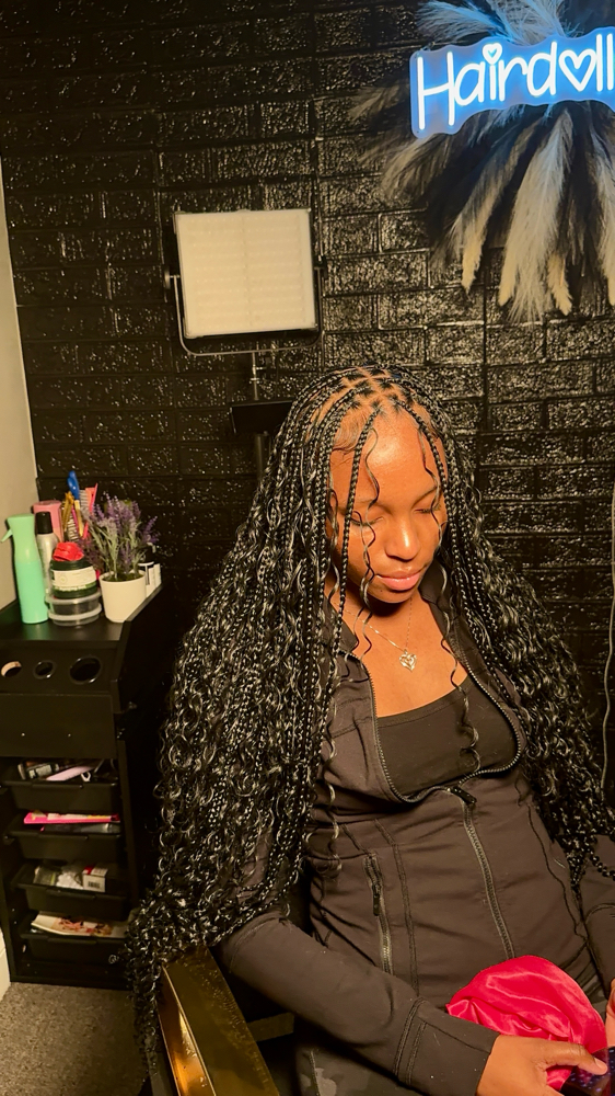 Smedium Boho Knotless Braids